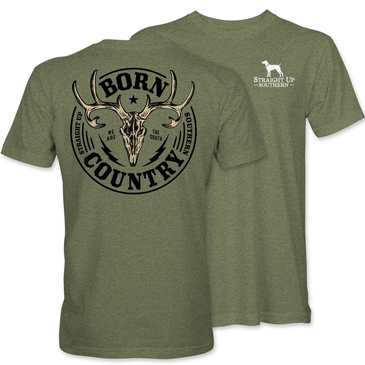 Straight Up Southern Men's Born Country Tee
