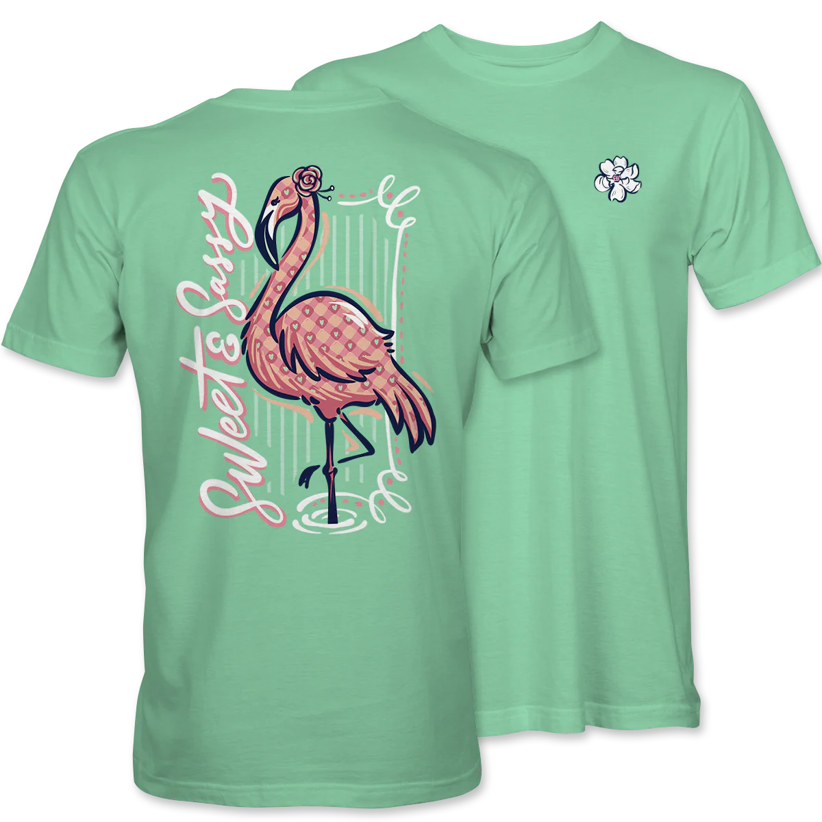 Itsa Girl Thing Women's Sweet Sassy Flamingo Tee