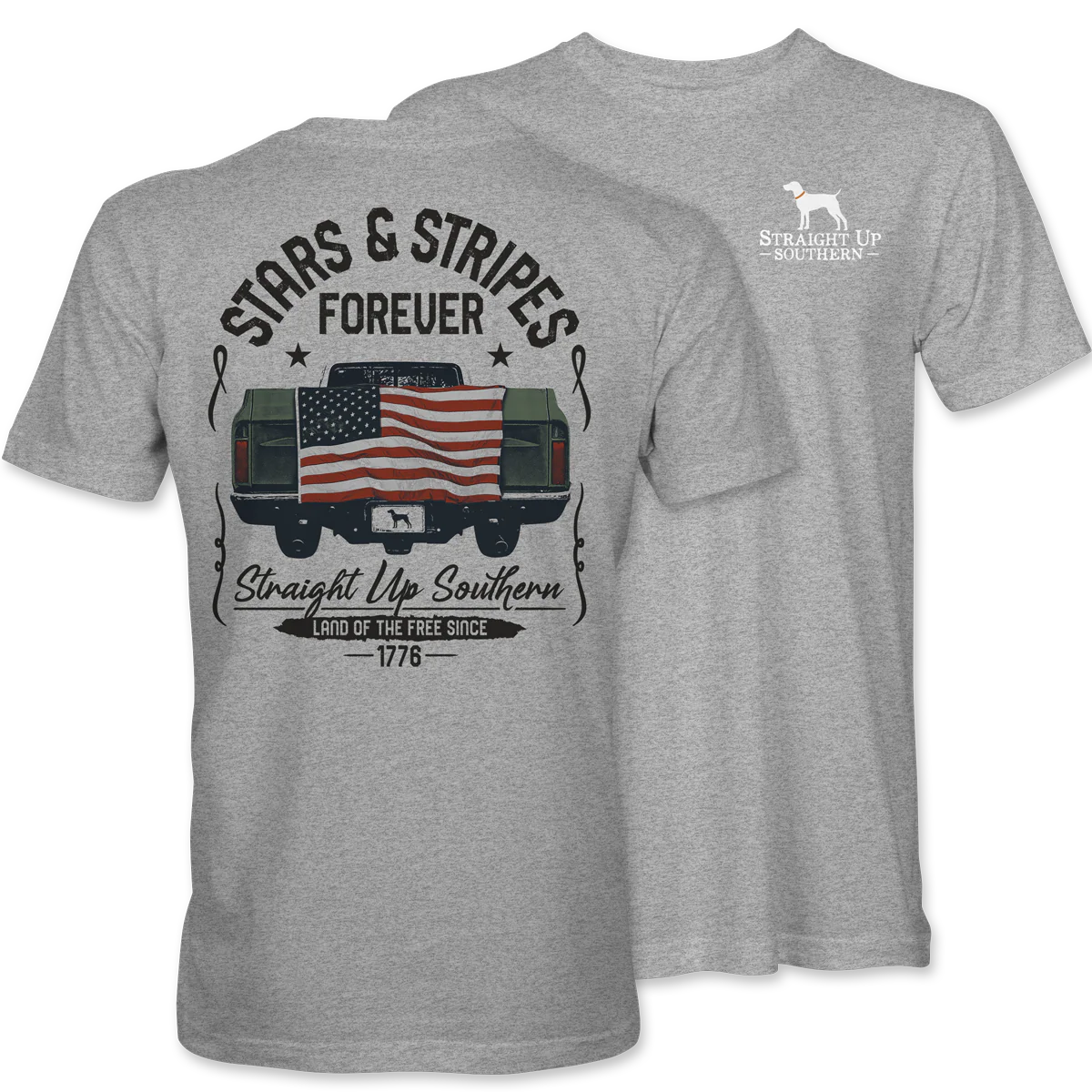 Straight Up Southern Men's Stars and Stripes Tee