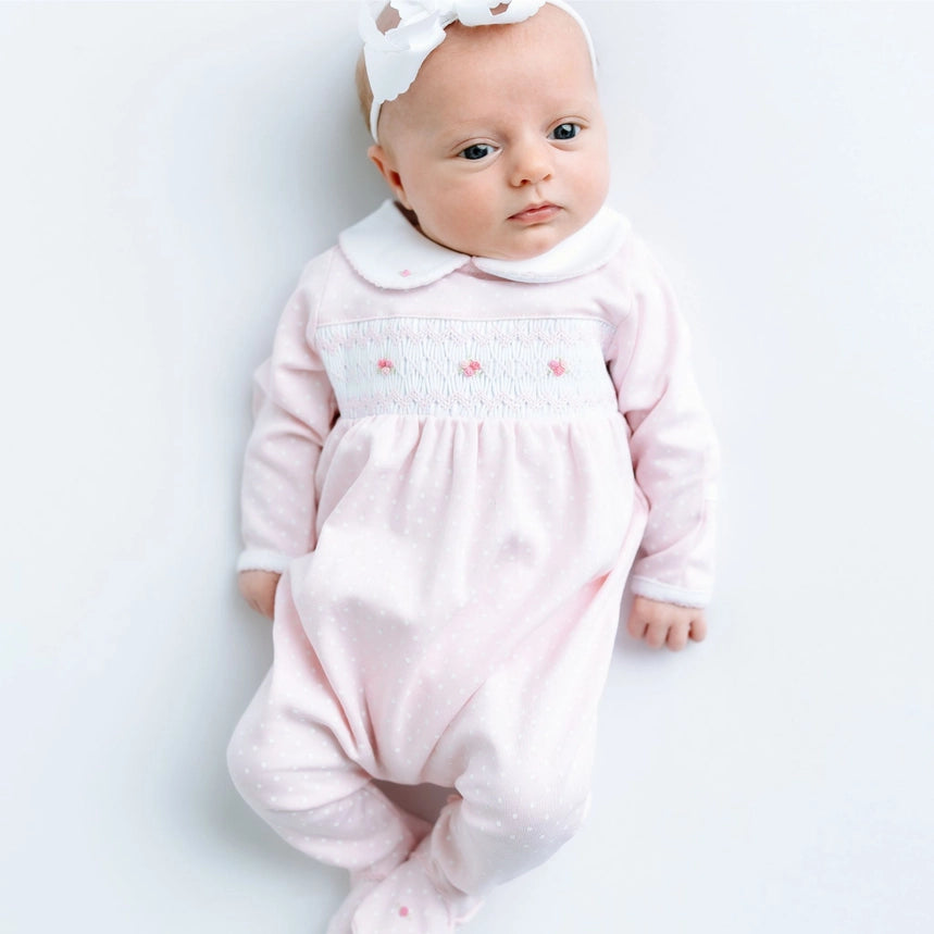 Magnolia Baby Mia's Classics Smocked Footie - Pink