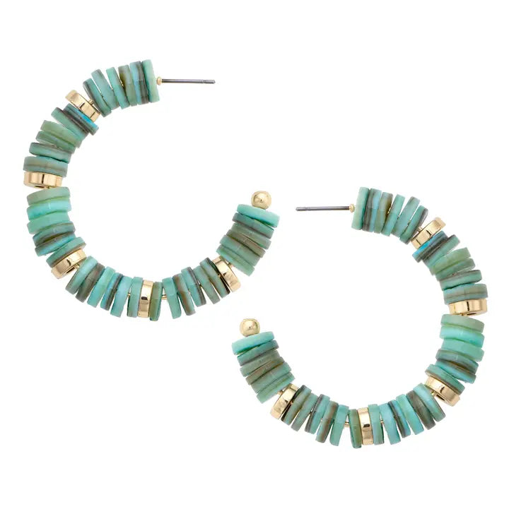 Canvas Sophia Shell Hoop Earrings