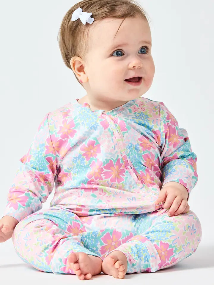 Mary Square Baby Girl PJ Onesie - Primrose Path Multi