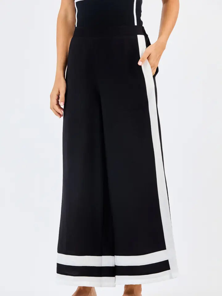 Mary Square Women's Whitley Beach Pants - Black/White