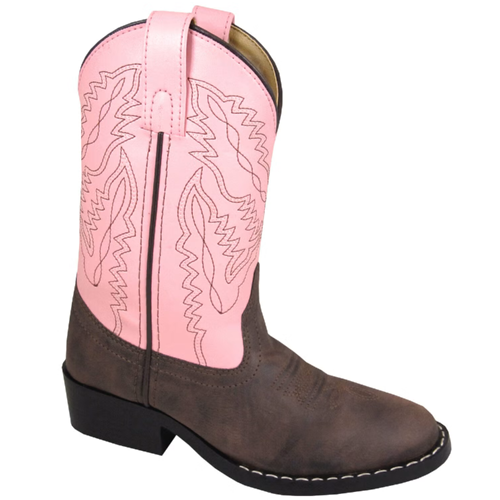 Smoky Mountain Big Girls' Monterey Western Cowboy Boots – Brown/Pink