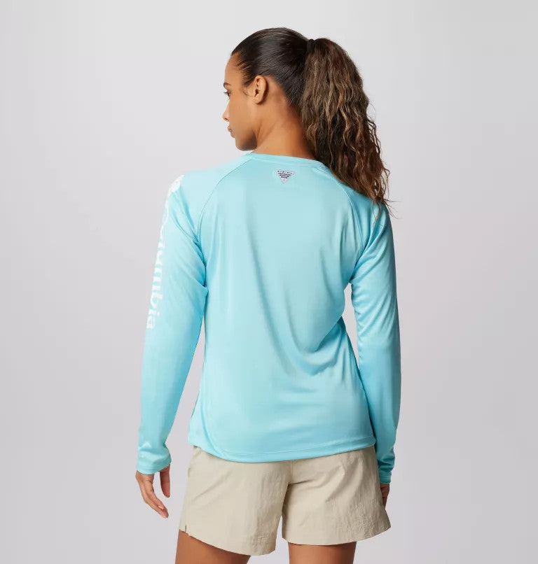 Columbia Women's PFG Tidal Tee II Long Sleeve Shirt - Clear Blue/White
