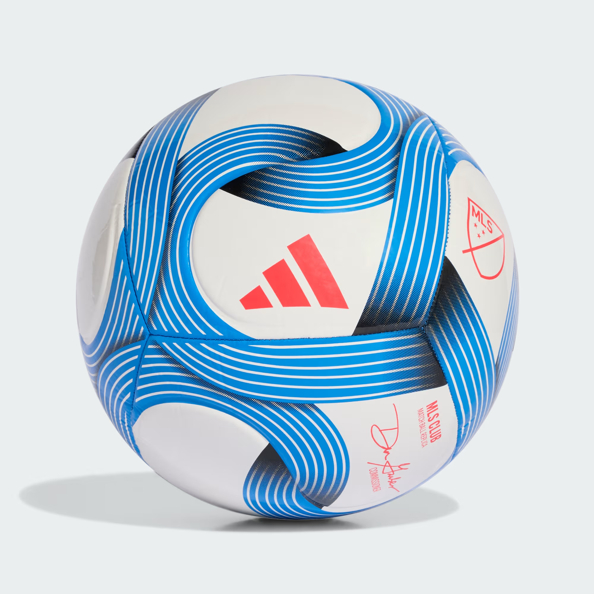 Adidas MLS Club Soccer Ball - White/Global Blue/Lucid Red