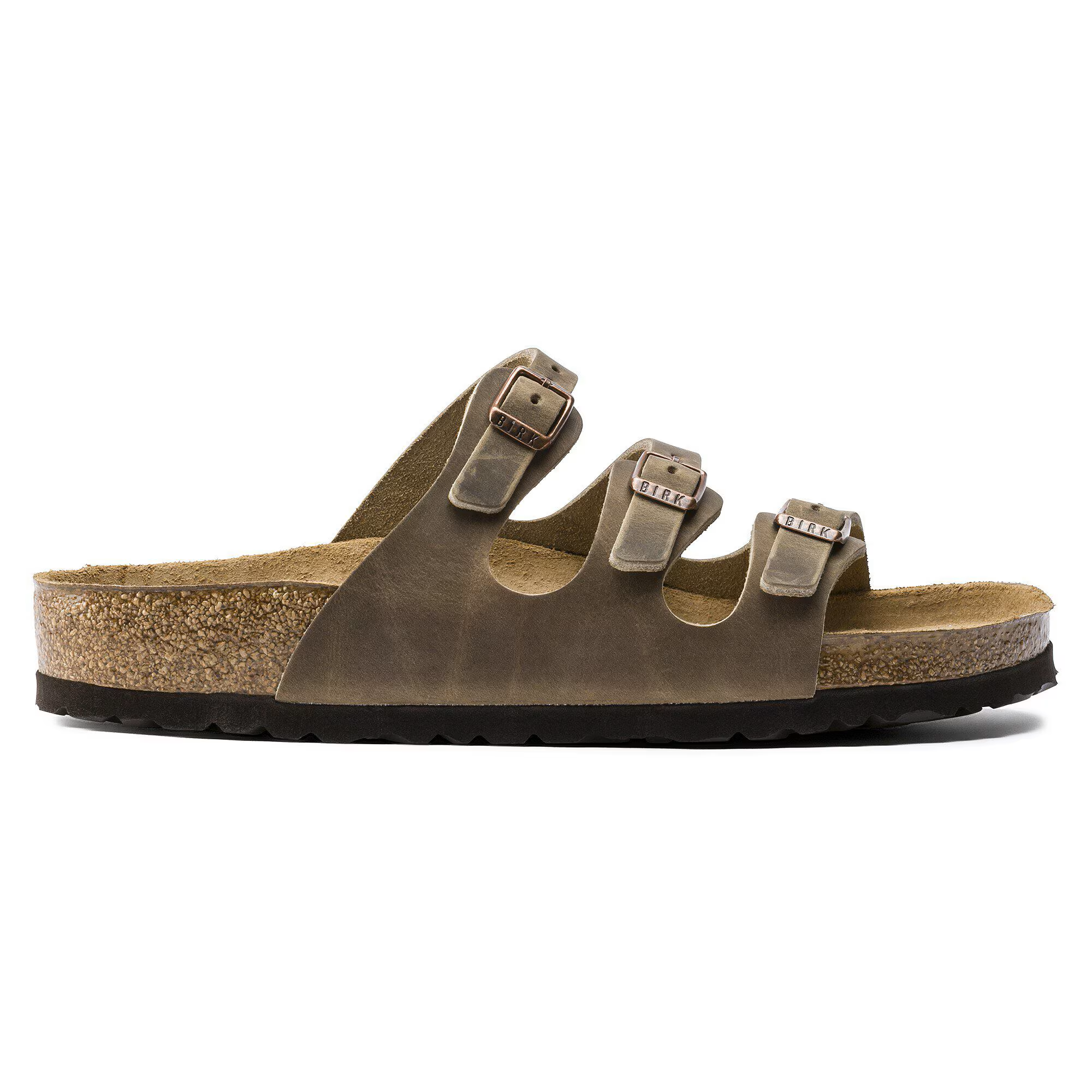 Birkenstock Florida Soft Footbed Oiled Leather Tobacco Brown Sandals