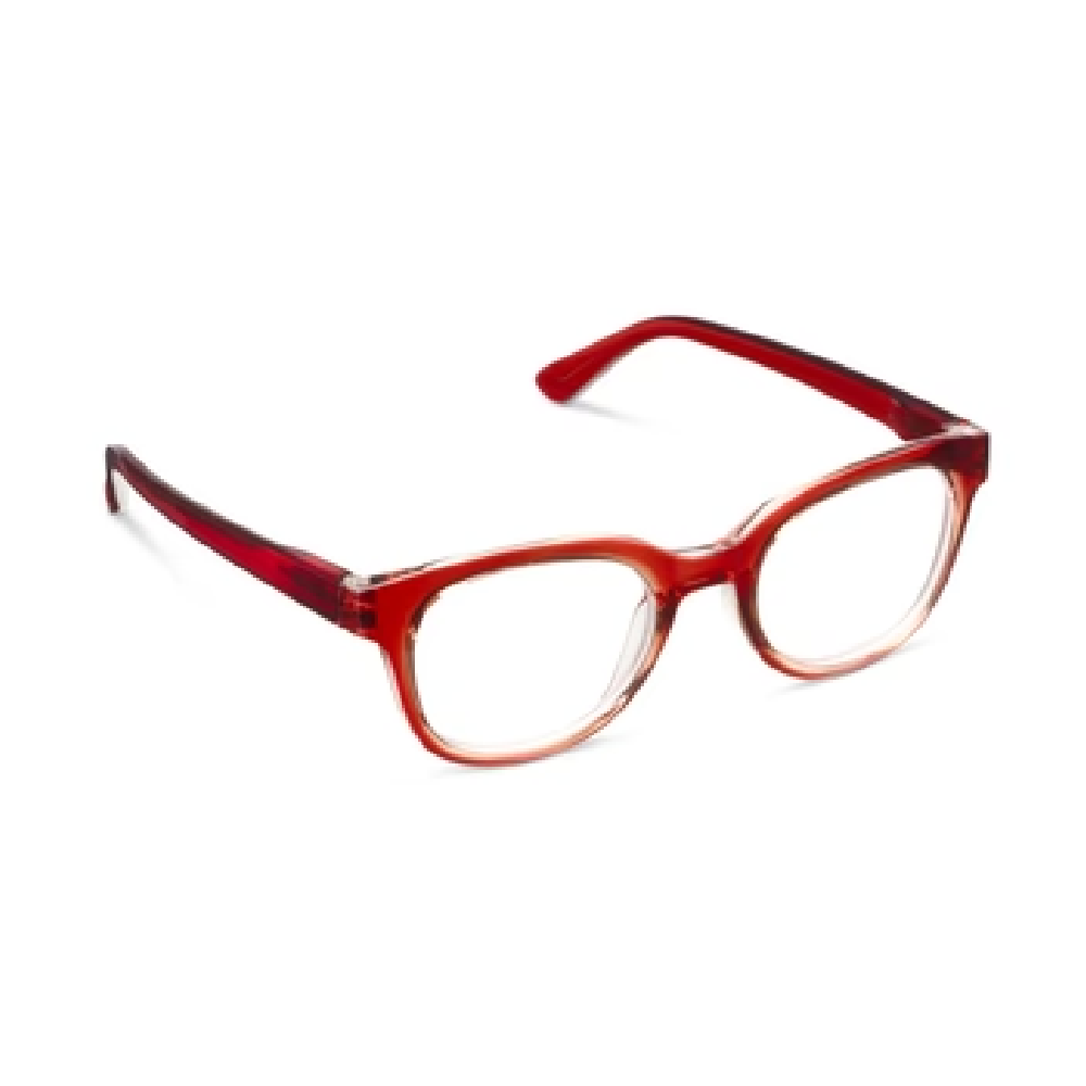 Peepers Spell Blue Light Reading Glasses - Mocha Red/Peach