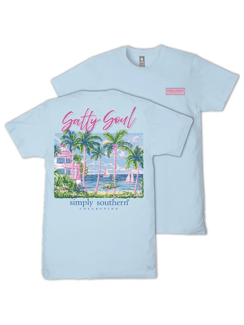 Simply Southern Women's Salty Soul Tee - Ice