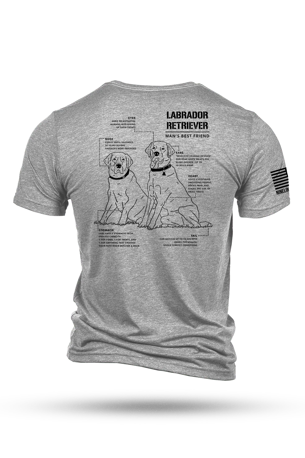 Nine Line Men's Labrador Schematic Tee - Grey