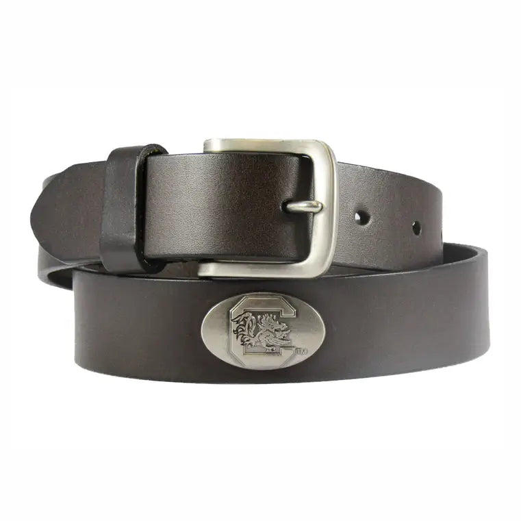 Zep-Pro USC Gamecocks Men's Collegiate Leather Belt - Brown