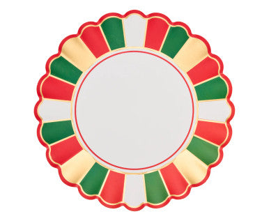Sophistiplate Joyful Christmas Dinner Plates - 8 pack