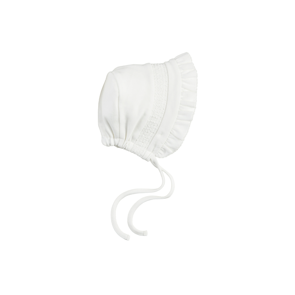 Mud Pie Smocked Baby Bonnet - Ivory