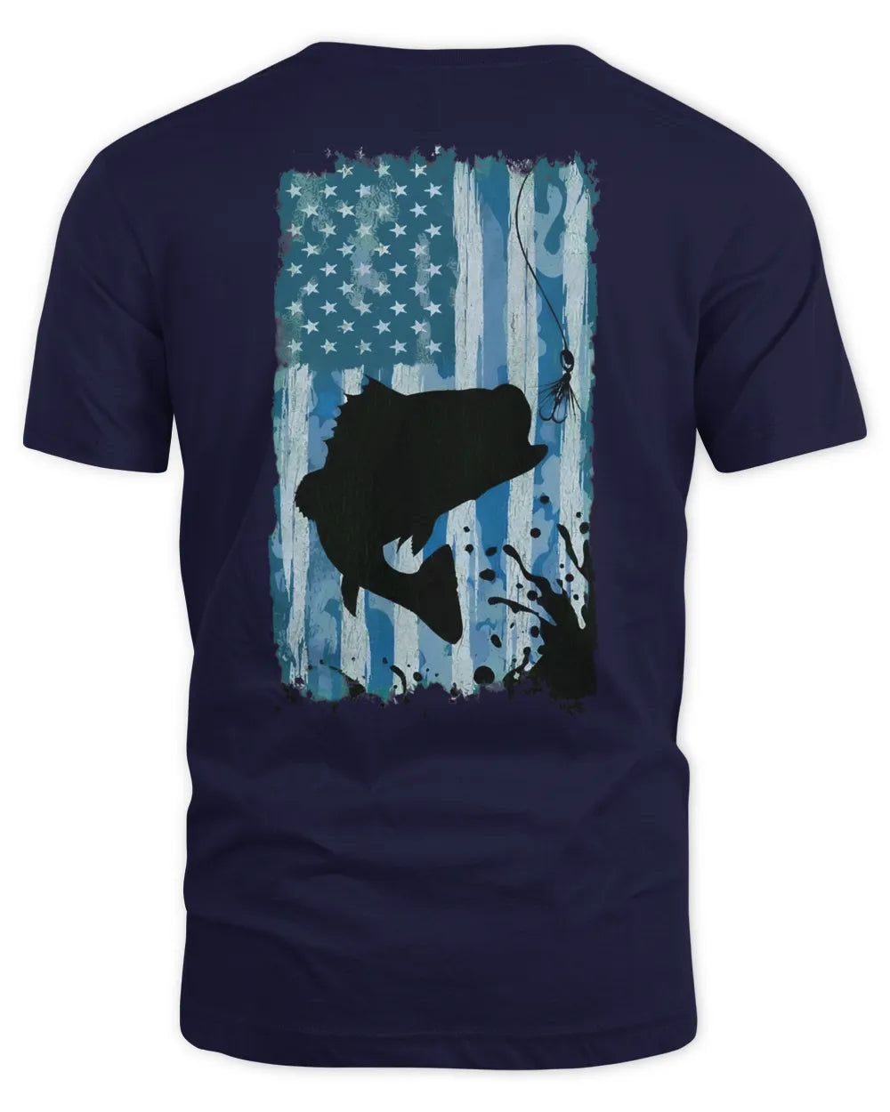 Nine Line Men's Fish Flag Tee - Navy