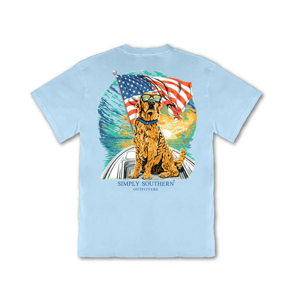 Simply Southern Youth Boys Maverick Tee - Glacier