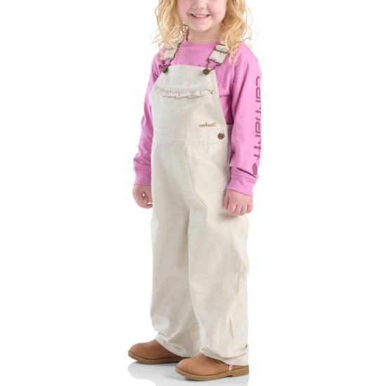 Carhartt Girls Canvas Ruffle Front Overalls