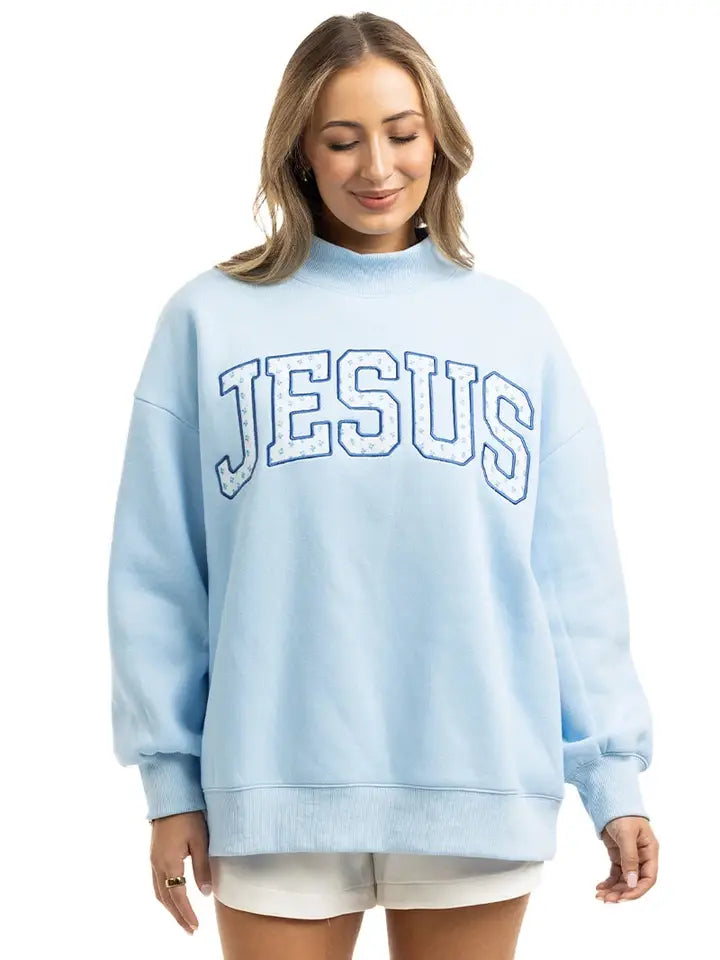 Katydid Women's Jesus Mockneck Sweatshirt