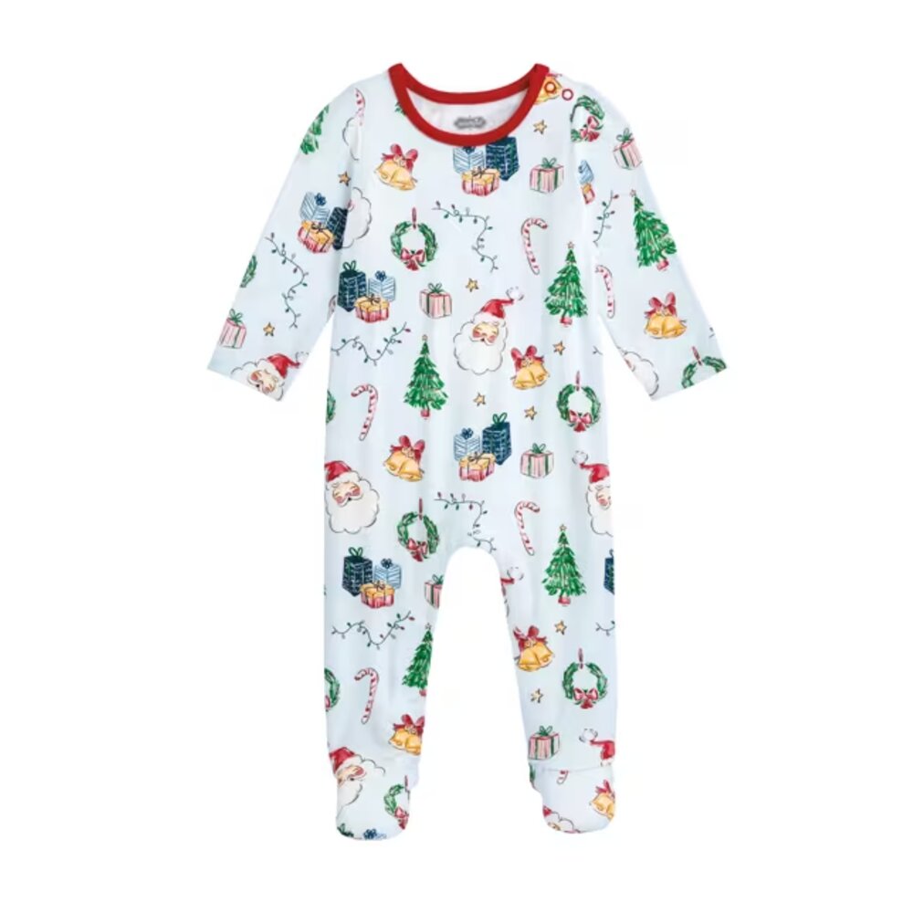 Mud Pie Infant Blue Christmas Baby Sleeper