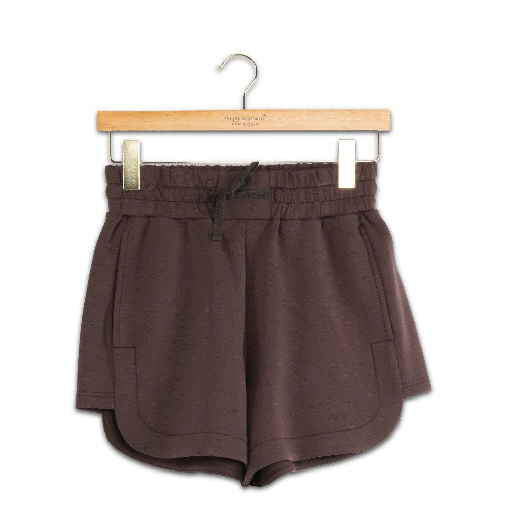 Simply Southern Women's Lounge Shorts - Coffee