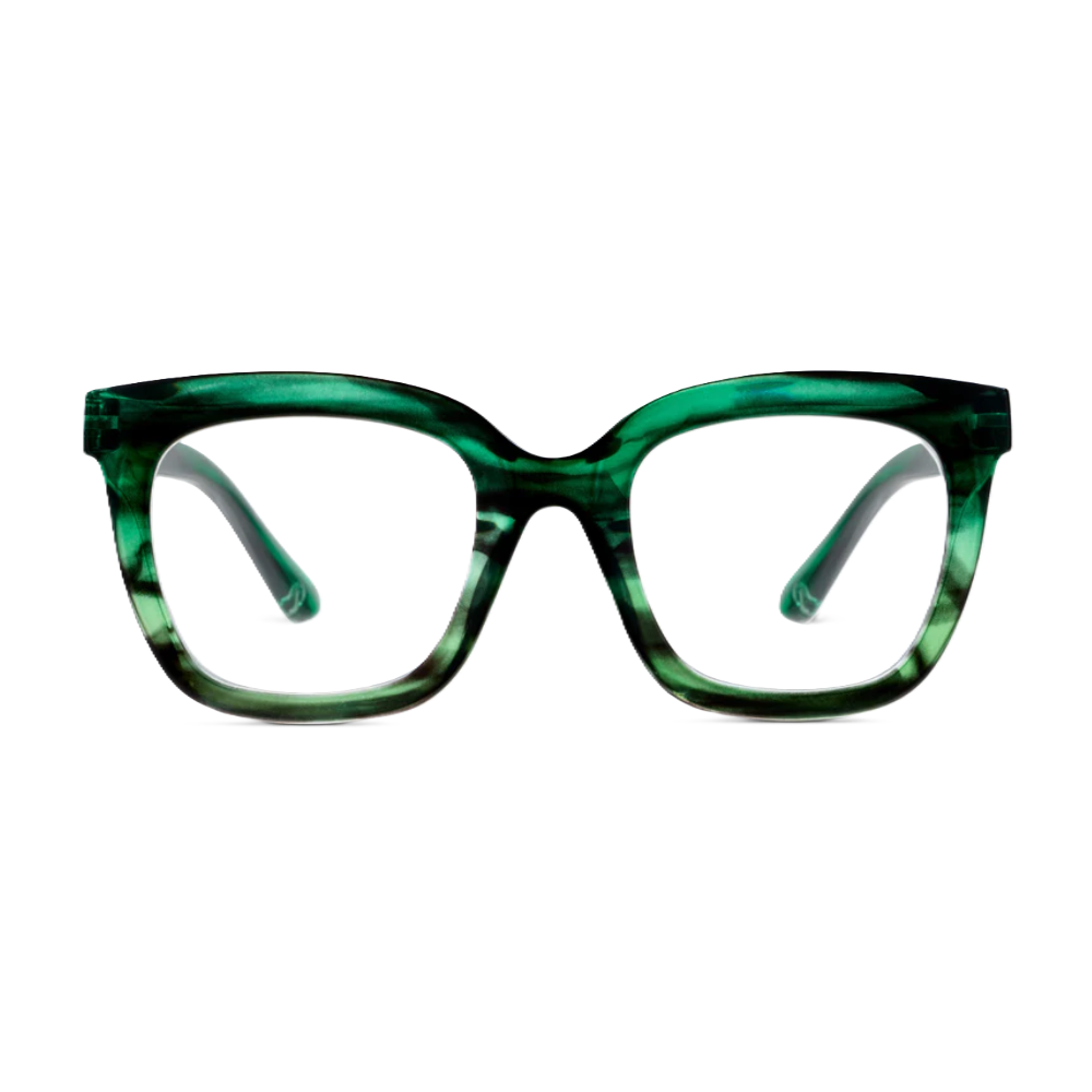 Peepers Cleo Emerald Ombre Horn Blue Light Blocking Reading Glasses