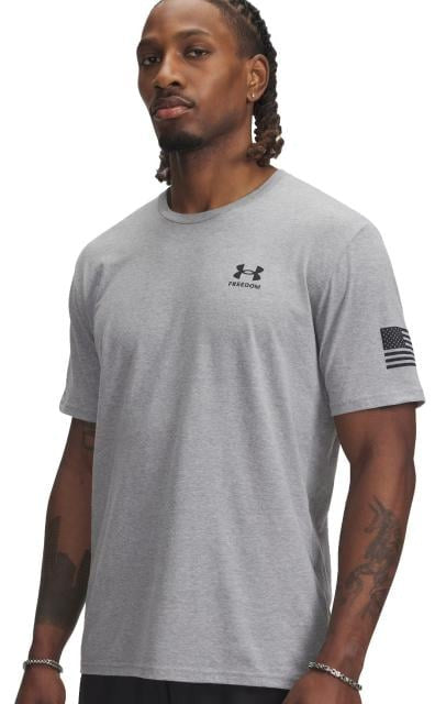 Under Armour UA Freedom Flag Men's T-Shirt - Steel Light Heather/Black