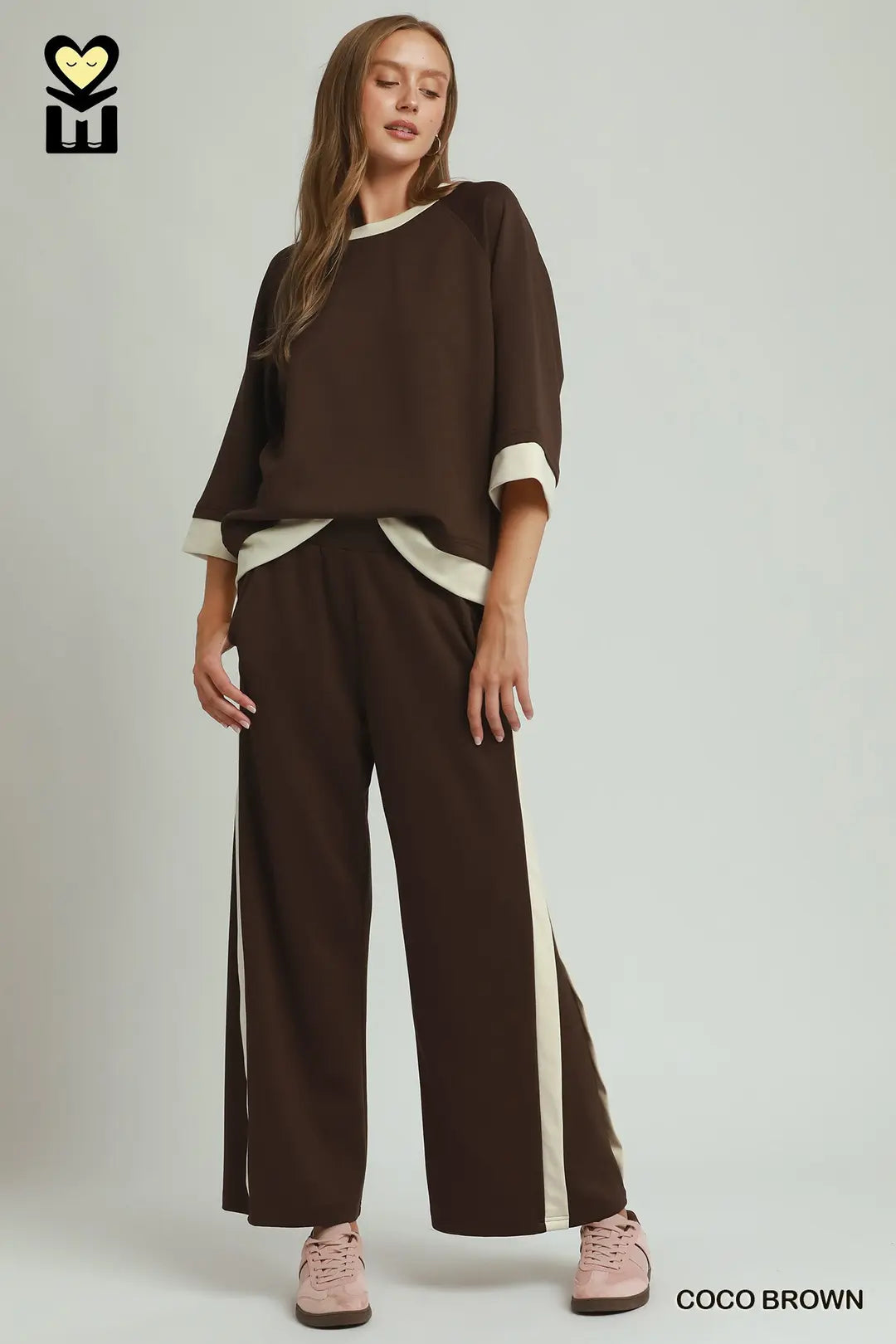 Umgee Women's Colorblock Straight Pants