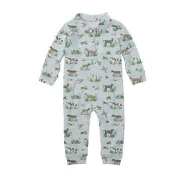 Goosies Infant Delta Bird Hunting Dogs - Sweatshirt Polo Romper