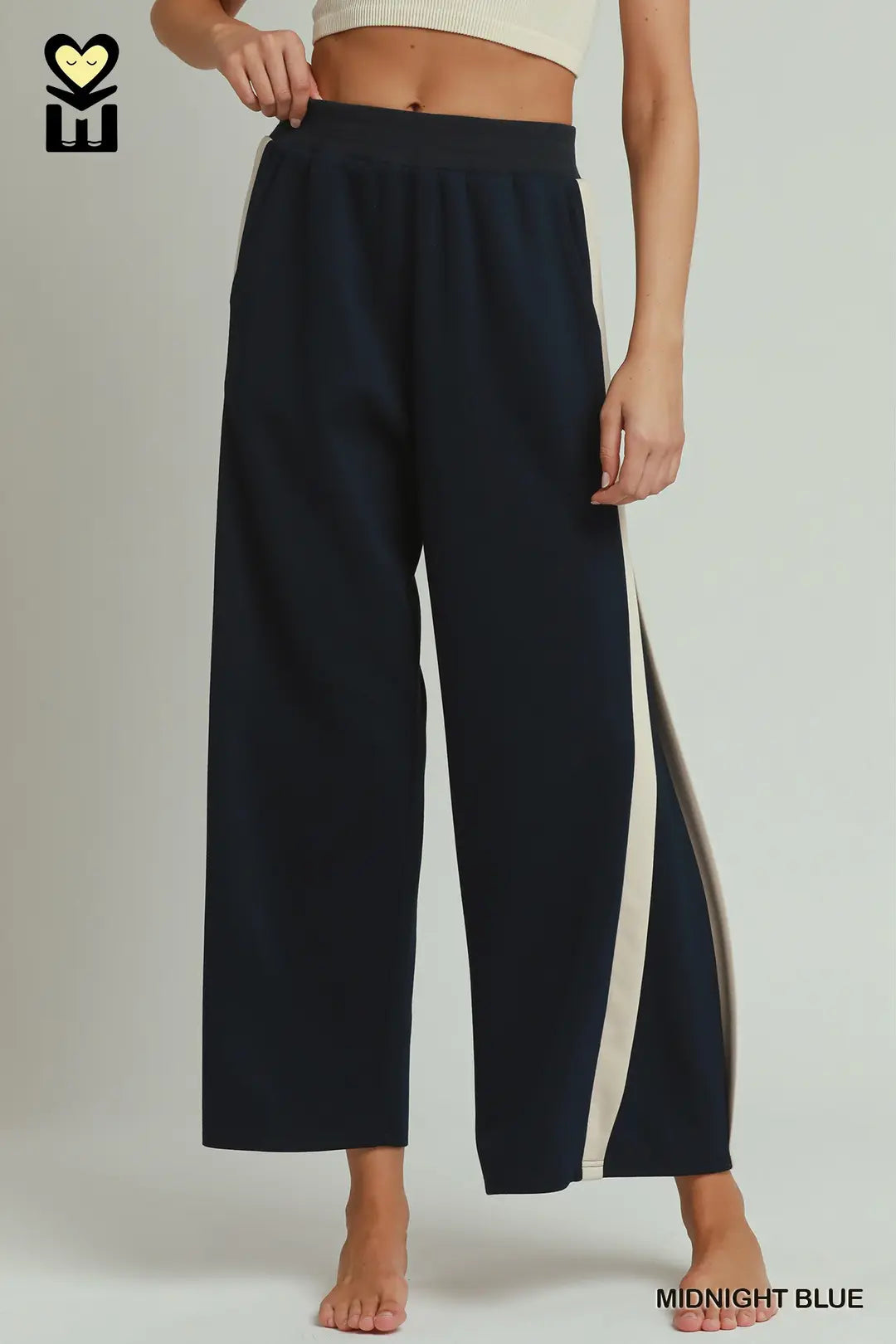 Umgee Women's Colorblock Straight Pants