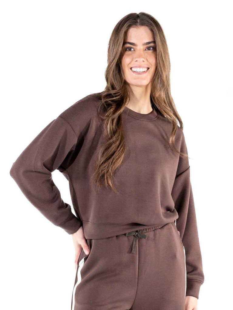 Simply Southern Women's Lounge Pullover - Coffee