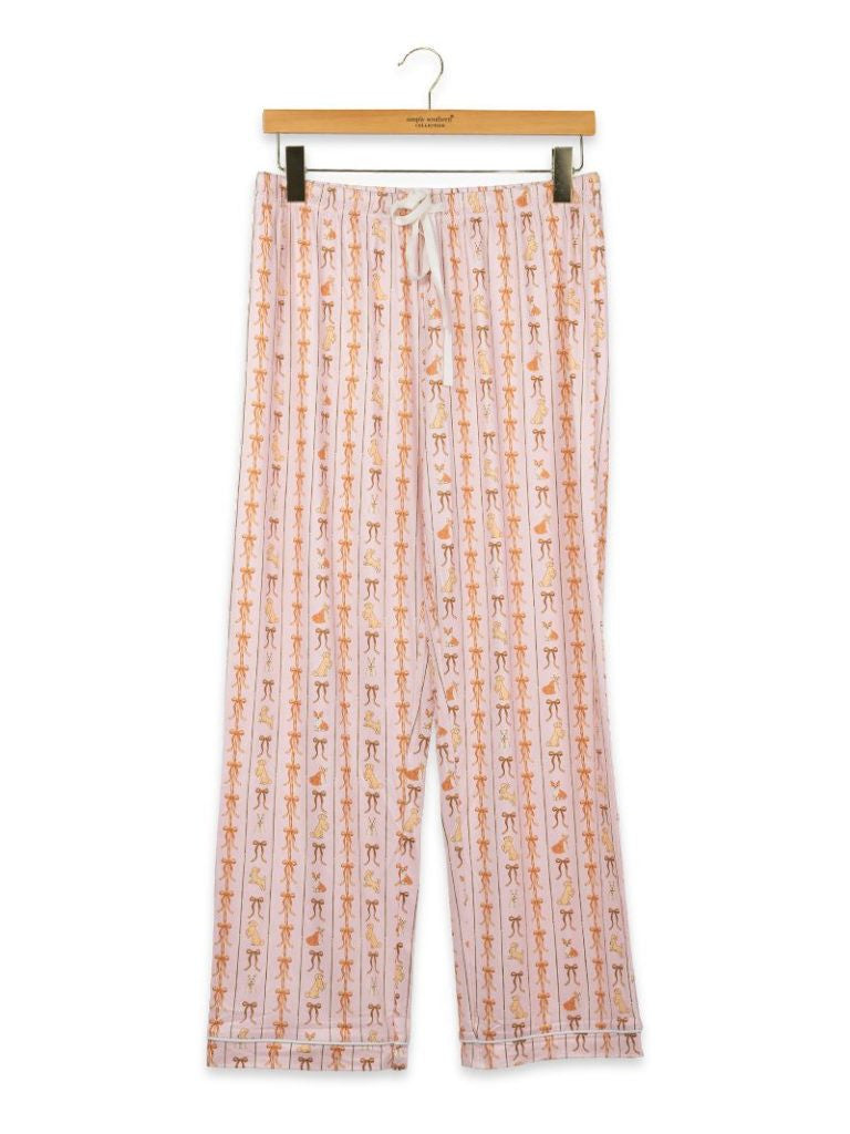 Simply Southern Women's Everyday PJ Pant - Dog Ribbons
