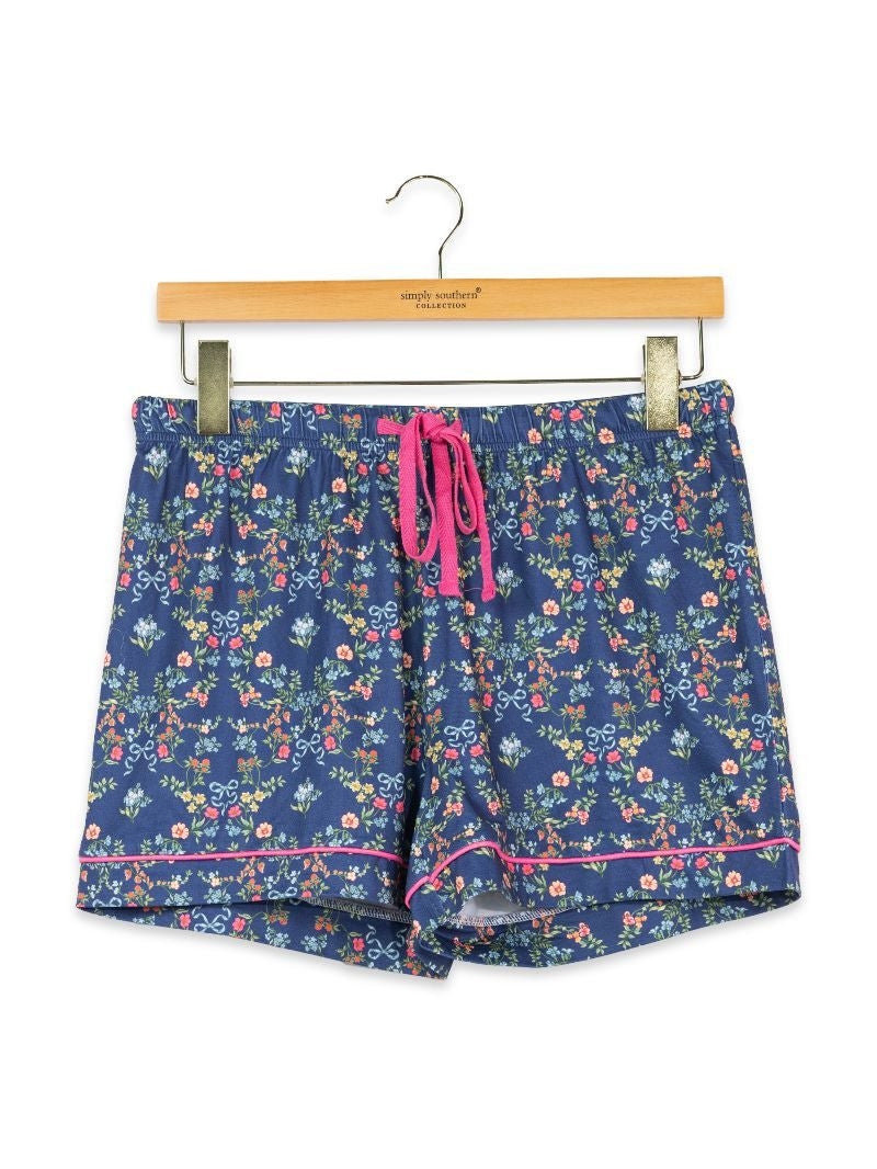 Simply Southern Women's Everyday PJ Short - Ribbon Floral