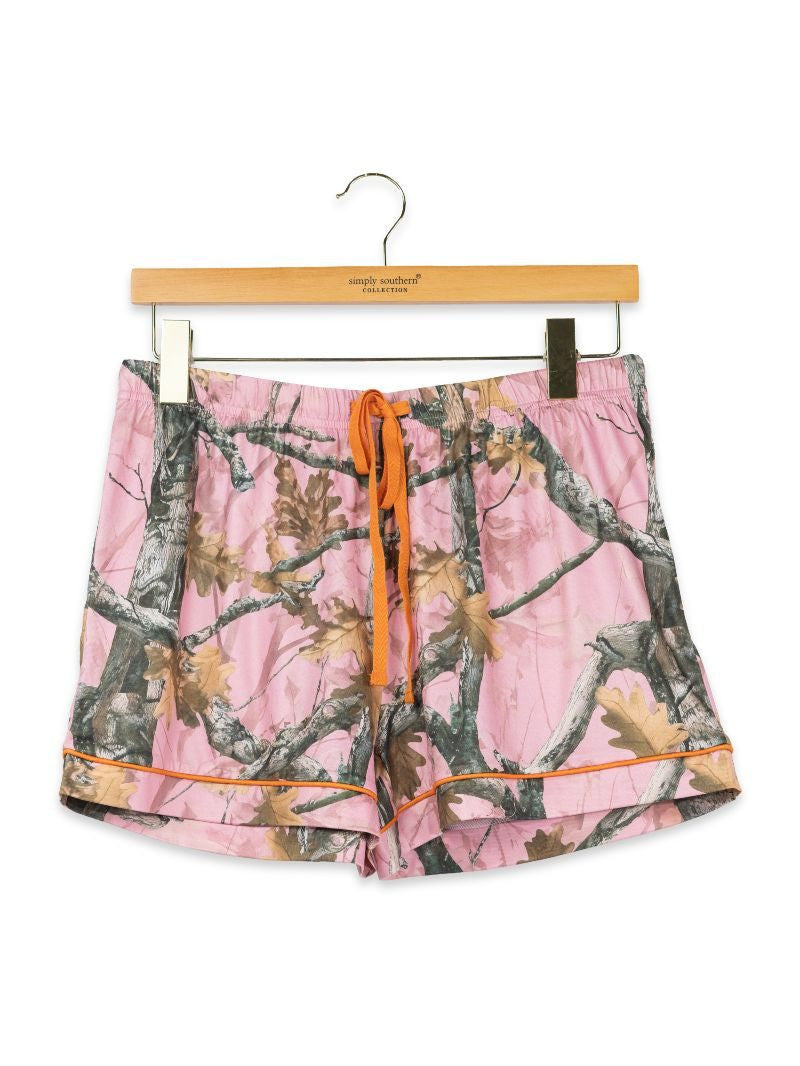 Simply Southern Women's Everyday PJ Short - Pink Camo