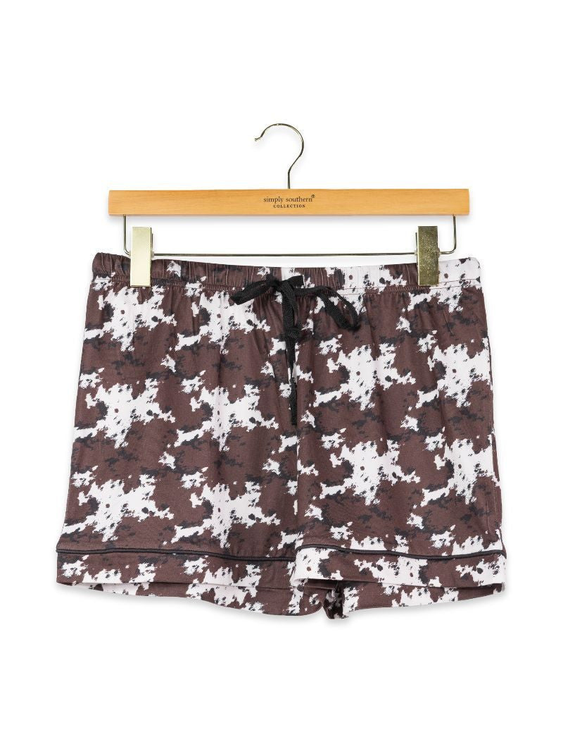 Simply Southern Women's Everyday PJ Short - Cow