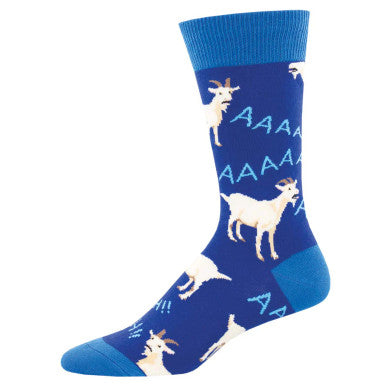Socksmith Screaming Goats Cotton Crew - Blue