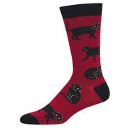 Socksmith Black Cat Bamboo - Red