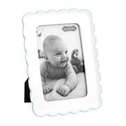 Mud Pie Blue Scalloped Resin Frame