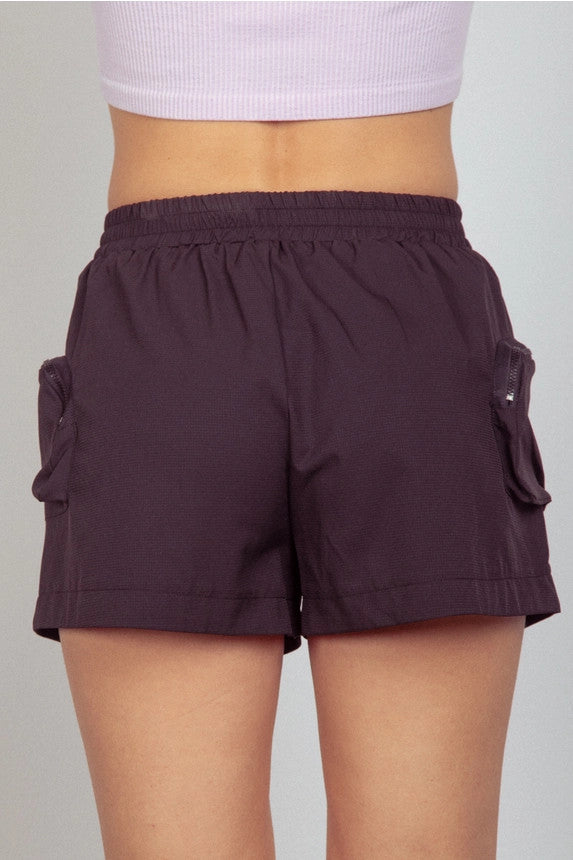Very J Women's Cargo Athletic Shorts - Black