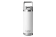 Yeti Rambler 18oz Water Bottle - White with Grey Straw Cap