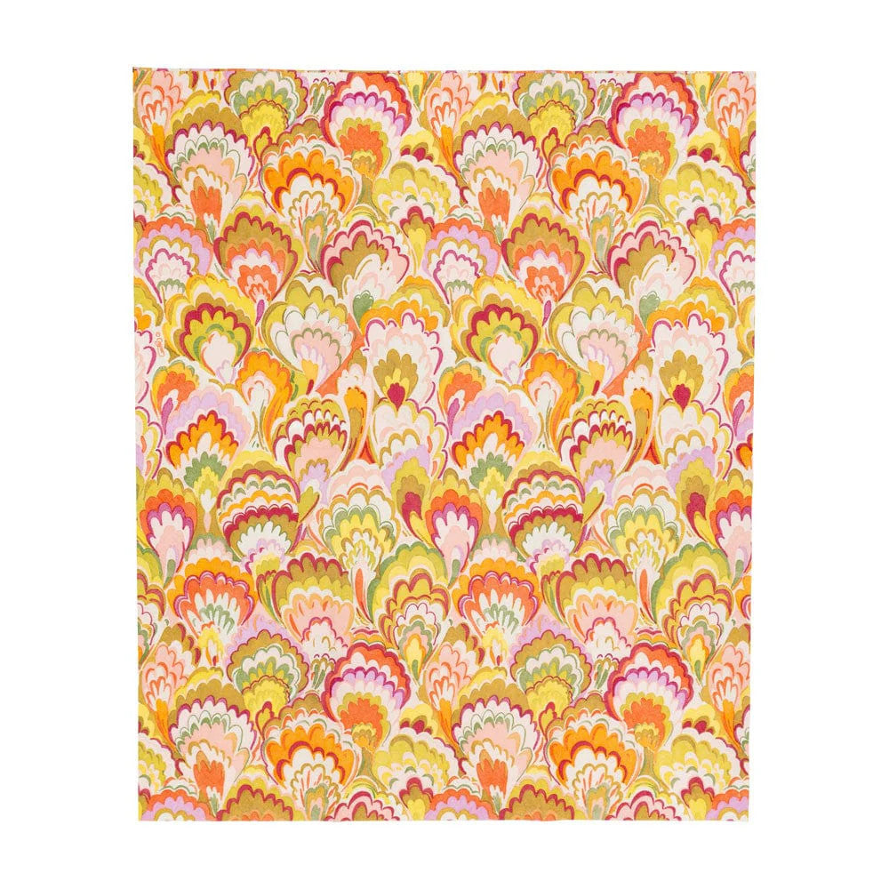 Caspari Marbled Ceramica Raspberry & Chartreuse Guest Towel Napkins