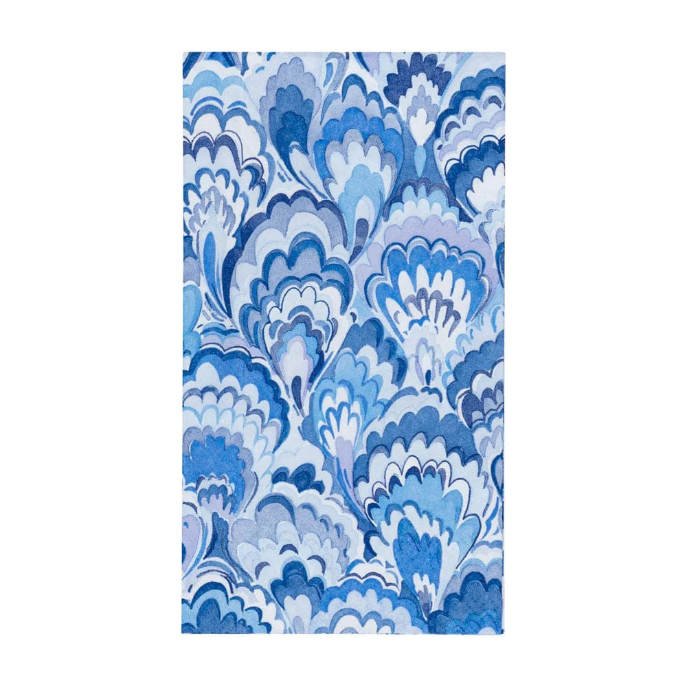 Caspari Marbled Ceramica Indigo Guest Towel