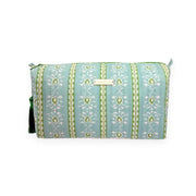 Laura Park Rosemary Stripe Blue Signature Large Cosmetic Bag