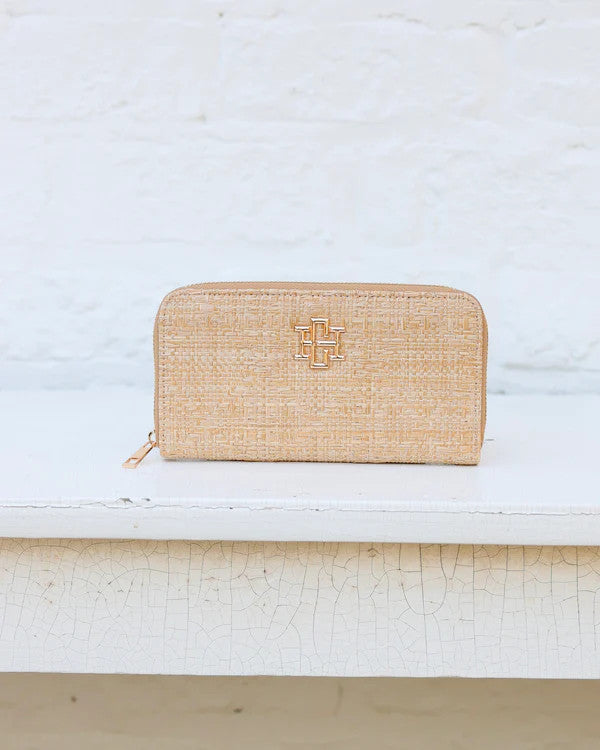 Caroline Hill Penelope Wallet - Natural Lattice