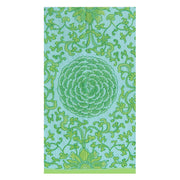 Caspari Indigo Garden Jade/Turquoise Guest Towel