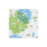Caspari Chrysanthemum Turquoise/Lime Cocktail Napkin