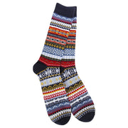 World's Softest Holiday Men's Studio Crew - Navy Multi Stripe