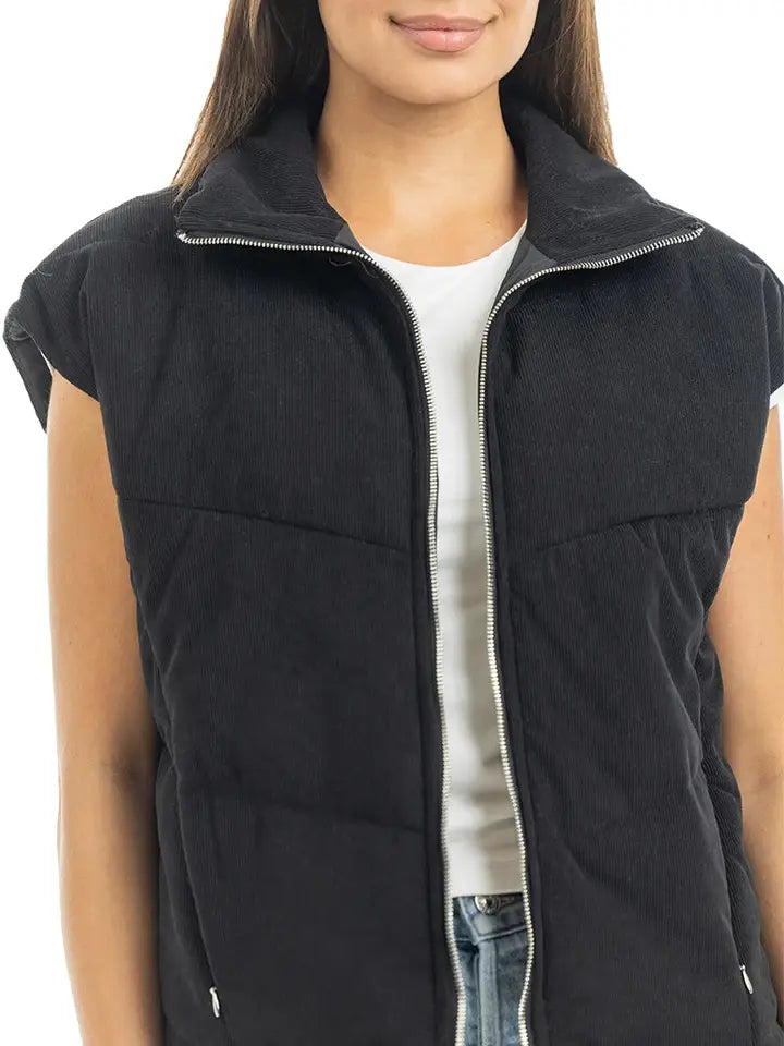 Katydid Women's Corduroy Puffer Vest