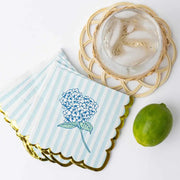 8 Oak Lane Hydrangea Stem Paper Beverage Napkin Pack