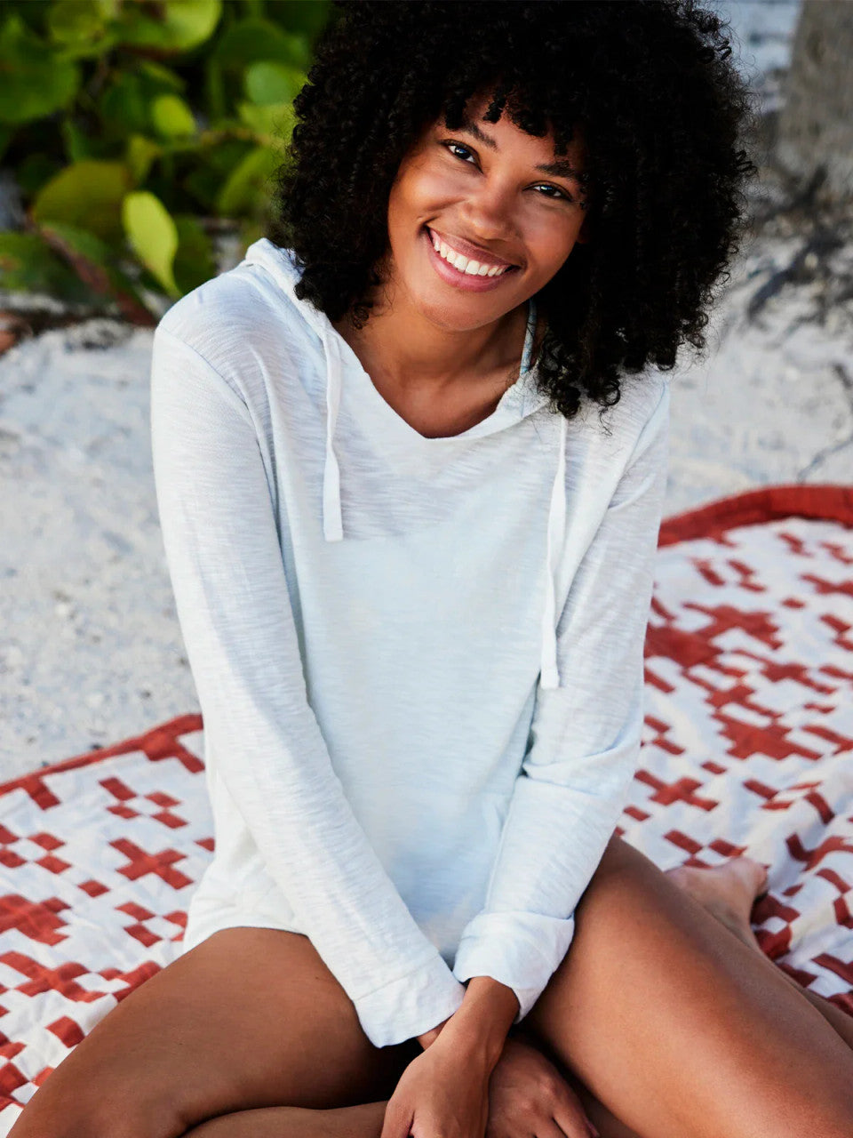 Free Fly Women's Bamboo Slub Hoodie - Sea Salt