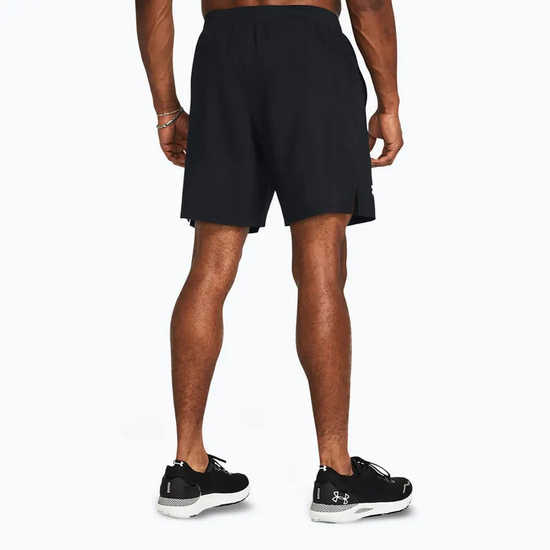 Under Armour Men's 7" Launch Shorts - Black/White/Reflective