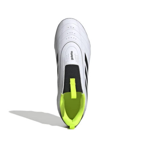 Adidas Big Kids' Goletto Laceless FG/MG Molded Soccer Cleats - White/Black/Lemon